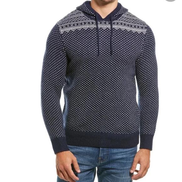 J. Crew Men’s Navy Hoodie Wool Sweater Cardigan New with tag M-062 Size Small - Picture 1 of 8